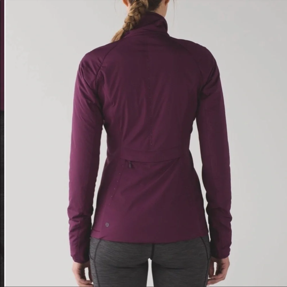 Lululemon- Run For Cold Jacket In Plum Size 4